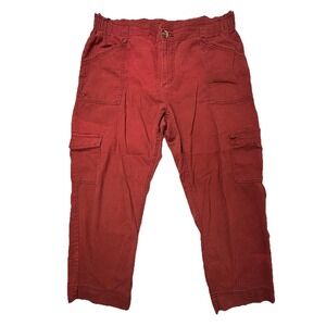 Old Navy Rust Orange Cargo Pants Womens Large 36X26 Y2K Grunge Skater Street EUC